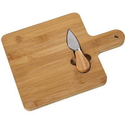 DRW Snijplank met kaasgereedschap van hout in naturel, 28 x 20 x 1,6 cm DRW Snijplank met kaasgereedschap van hout in naturel, 28 x 20 x 1,6 cm