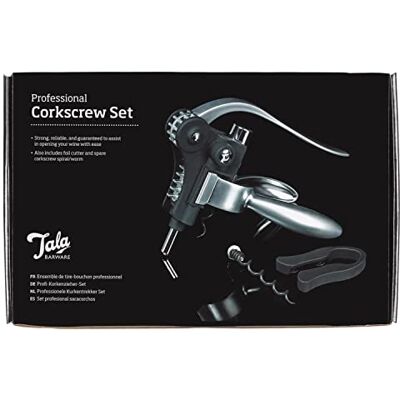 Tala Barware Professionele Kurkentrekker Set - Unisex Wijnopener Tala Barware Professionele Kurkentrekker Set - Unisex Wijnopener