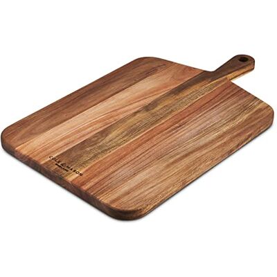 Cole & Mason H722133 Barkway Groot Snijplank met Handvat, Houten Plank/Kaasplank/Serveerplank, Acaciahout, (L)520mm x (B)320mm x (D)20mm, Niet Geschikt voor de Vaatwasser Cole & Mason H722133 Barkway Groot Snijplank met Handvat, Houten Plank/Kaasplank/Serveerplank, Acaciahout, (L)520mm x (B)320mm x (D)20mm, Niet Geschikt voor de Vaatwasser