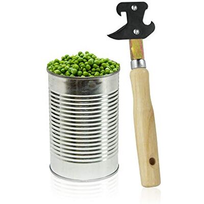 Metaltex 250330 Roestvrij staal Blikopener met Houten Handvat Metaltex 250330 Roestvrij staal Blikopener met Houten Handvat