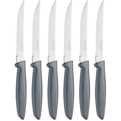 Tramontina 6 stuks fruit/tomatenmes set (grijs, puntige punt) Tramontina 6 stuks fruit/tomatenmes set (grijs, puntige punt)