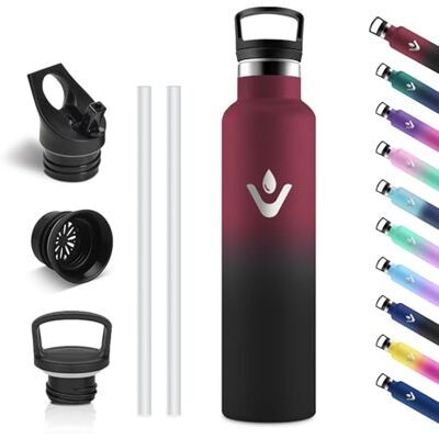 Motswedi Thermosfles 1000 ml, Roestvrijstalen Waterfles, BPA-Vrij, Thermofles, 304 RVS, Dubbelwandige, 18/8 Roestvrij Staal, Lekvrij, Waterfles voor Sport, Camping, kantoor, Rood & Zwart Motswedi Thermosfles 1000 ml, Roestvrijstalen Waterfles, BPA-Vrij, Thermofles, 304 RVS, Dubbelwandige, 18/8 Roestvrij Staal, Lekvrij, Waterfles voor Sport, Camping, kantoor, Rood & Zwart