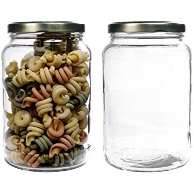 mikken Viva-Haushaltswaren Gabriele Hesse e.K. Inmaakpotten, set van 2, 1,7 liter, met schroefdop, voorraadglas, glazen pot incl. etiketten(goud) mikken Viva-Haushaltswaren Gabriele Hesse e.K. Inmaakpotten, set van 2, 1,7 liter, met schroefdop, voorraadglas, glazen pot incl. etiketten(goud)