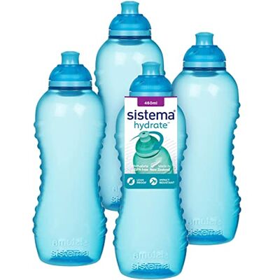 Sistema Twist 'n' Sip Squeeze Water Bottle - Lekkagevrije sportfles Sistema Twist 'n' Sip Squeeze Water Bottle - Lekkagevrije sportfles