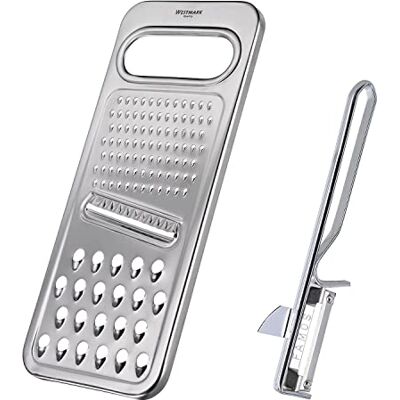 Westmark Set, 2-delig: universele rasp + dunschiller, roestvrij staal, staal + famos, zilver, 100222E7 Westmark Set, 2-delig: universele rasp + dunschiller, roestvrij staal, staal + famos, zilver, 100222E7
