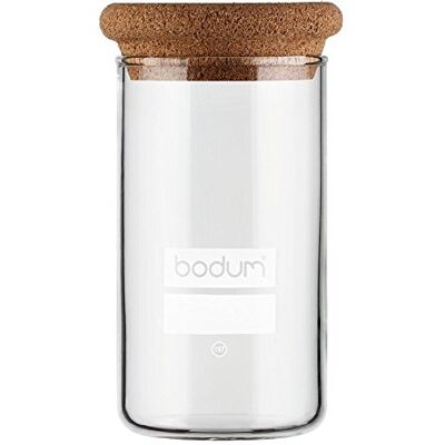 Bodum Yohki 8525-109-2 Voorraaddozen met kurkdeksel, 0,25 l voorraaddozen, glas, kurk, transparant, 6,6 x 6,6 x 11,5 cm Bodum Yohki 8525-109-2 Voorraaddozen met kurkdeksel, 0,25 l voorraaddozen, glas, kurk, transparant, 6,6 x 6,6 x 11,5 cm