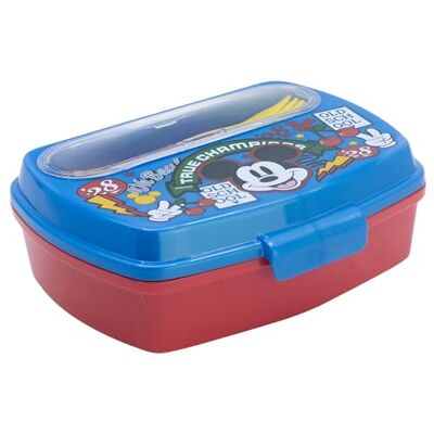 Stor Broodtrommel Kinderen Mickey Mouse met Bestek 1464ml Rechthoekige Lunchbox Plastic BPA-vrij voor School Uitstapjes en Pauze Stor Broodtrommel Kinderen Mickey Mouse met Bestek 1464ml Rechthoekige Lunchbox Plastic BPA-vrij voor School Uitstapjes en Pauze