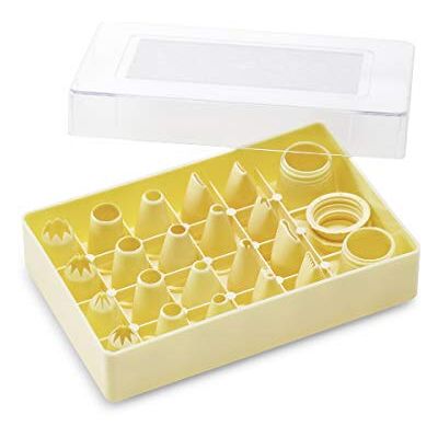 Thermohauser Set kleine spuitmonden mix 1 (kunststof PP), mt. S, 24-delig., versch. spuitmonden incl. twee adapters, in opbergcassette Thermohauser Set kleine spuitmonden mix 1 (kunststof PP), mt. S, 24-delig., versch. spuitmonden incl. twee adapters, in opbergcassette