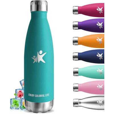 Grsta Drinkfles, 750 ml, BPA-vrij, roestvrij staal, 24 uur koud en 12 uur warm, metalen fles, lekvrij, herbruikbaar, dubbel leeg, gemakkelijk te dragen, waterfles voor kantoor, reizen Grsta Drinkfles, 750 ml, BPA-vrij, roestvrij staal, 24 uur koud en 12 uur warm, metalen fles, lekvrij, herbruikbaar, dubbel leeg, gemakkelijk te dragen, waterfles voor kantoor, reizen