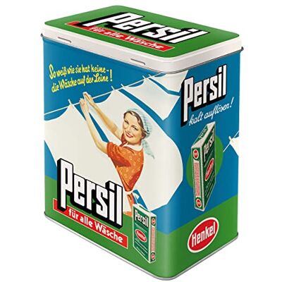ART Retro voorraadblik L, Persil – Geschenkidee voor nostalgiefans, Groot blik voor waspoeder, Vintage design, 3 l, Meerkleurig ART Retro voorraadblik L, Persil – Geschenkidee voor nostalgiefans, Groot blik voor waspoeder, Vintage design, 3 l, Meerkleurig