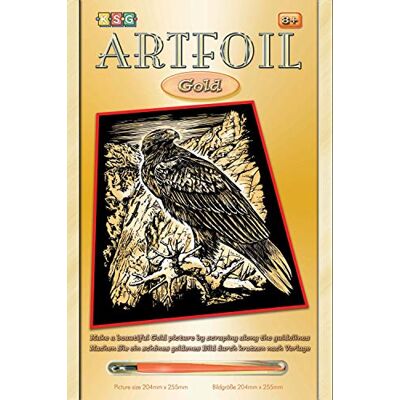 Mammut Spiel & Geschenk MAMMUT 8261015 Artfoil, krabafbeelding, diermotief, adelaar, goud, complete set met krabafbeelding, krabmes en handleiding (mogelijk niet beschikbaar in het Nederlands), schraper, kras, glanzend, Mammut Spiel & Geschenk MAMMUT 8261015 Artfoil, krabafbeelding, diermotief, adelaar, goud, complete set met krabafbeelding, krabmes en handleiding (mogelijk niet beschikbaar in het Nederlands), schraper, kras, glanzend,