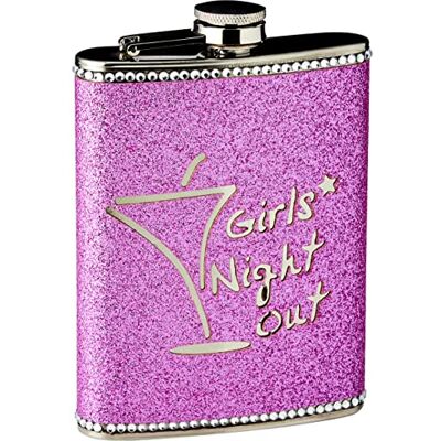 Premier Housewares 0508075 heupfles van roestvrij staal Pink Girls Night Out, 8 ounce, H14 x B10 x D3 cm Premier Housewares 0508075 heupfles van roestvrij staal Pink Girls Night Out, 8 ounce, H14 x B10 x D3 cm