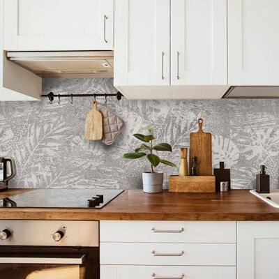 CREARREDA Keukenpaneel, spatbescherming, eenvoudig aan te brengen, motief tropische muur, 260 x 60 cm, 100% gemaakt in Italië, pvc, vuurvast en waterdicht, voor gootsteen CREARREDA Keukenpaneel, spatbescherming, eenvoudig aan te brengen, motief tropische muur, 260 x 60 cm, 100% gemaakt in Italië, pvc, vuurvast en waterdicht, voor gootsteen