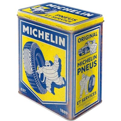ART Retro voorraadblik L, 3 l, Michelin – Vintage – Cadeau idee voor motor fans, grote doos van blik, vintage design ART Retro voorraadblik L, 3 l, Michelin – Vintage – Cadeau idee voor motor fans, grote doos van blik, vintage design