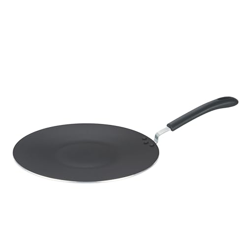 KITCHEN KING COOKWARE Keuken Koning Tawa Roti Pan Pannenkoekenpan Inductie Kookplaat Dosa Pan Crêpe Pan Ei Koekenpan Niet Stick Inductie Koekenpan Platte Koekenpan PFOA Gratis met Cool Touch Handvat Inductie Compatibel