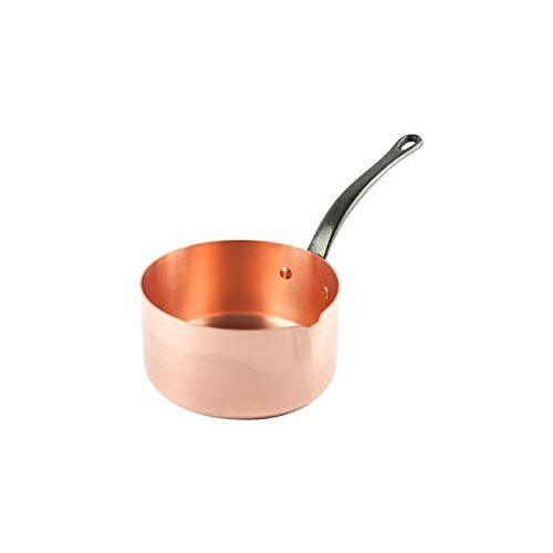 Cuisine Romefort Braadpan van koper met schenktuit, Ø 16 cm dikwandig, ideaal voor zoete gerechten of sauzen, suikerpot, koperen braadpan