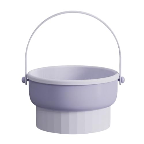 aorom Make-upborstelreinigingsdoos Bladerdeegwasmachine 3-in-1 Schoonheidstools Reinigingsdoos Schoonheidsborstel Drogen Opbergrek Teint / 256 (Color : Purple)