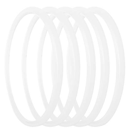 AUNMAS 5 stuks snelkookpan afdichtring, siliconen roestvrijstalen snelkookpan pakkingen universele snelkookpan pakkingen O-ring (22 cm)