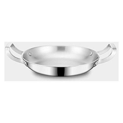 WRMIGN Koekenpan Non-stick Koekenpan Rookloze Koekenpan Dikke RVS Koekenpan Drie Lagen Wok Compound Pan (Kleur: Maat B: 36cm)