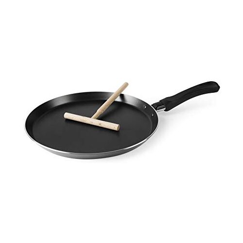 Excelsa Amica Crêpespan met tiracrepes, aluminium, zwart, 24 cm