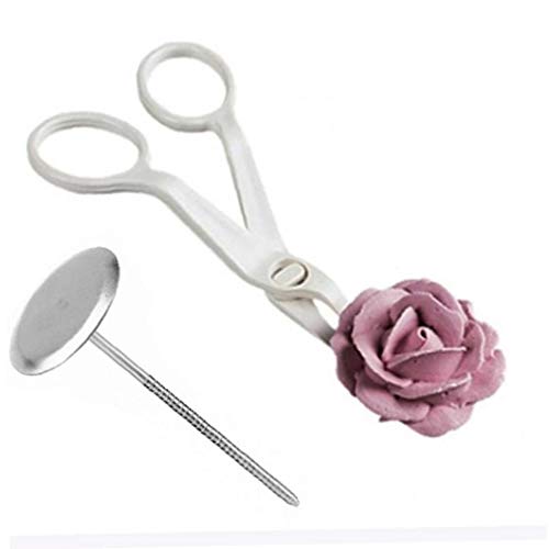 TOSSPER 2 stks/set Cake Bloem Nail Bloem Lifters, Piping Bloem Schaar Cake Cupcake Decor Gereedschap Bakken Gereedschap voor Icing Bloemen Decoratie