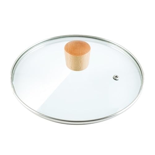 zengds-07 Pan-deksels Combinatiedeksel van verdikt roestvrij staal Deksel van gehard glas Vervangend wokdeksel Deksel for voorraadpotten Braadpandeksel Steelpandeksel Deksel voor pannen (Size : 20)