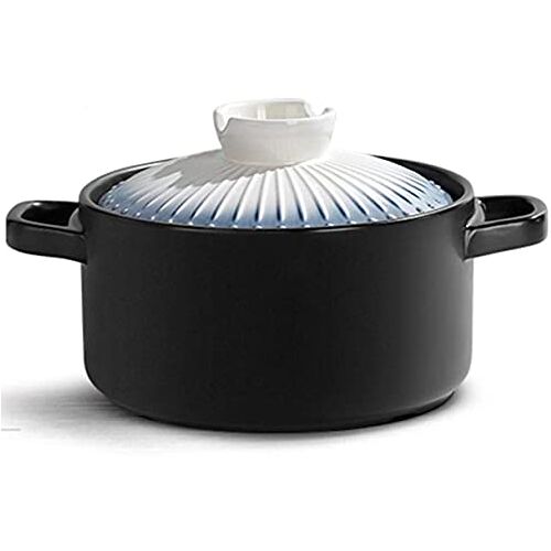 CNBYDK Keramische Braadpan Klei Pot Braadpan Stoofpot Huishoudelijke Keramische Pot Soeppan Stoofpot Soep Soeppan Soeppan Gas Gasfornuis-3.4L