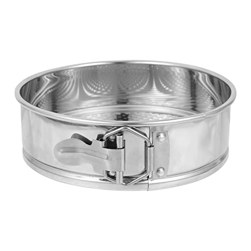 JOPESA Springvorm RVS Non-stick Cheesecake Pan Taartvorm met verwijderbare bodem Ronde Springvorm Taartvorm om te bakken 10 Inch/2 (Color : Silver, Size : 20X20CM)