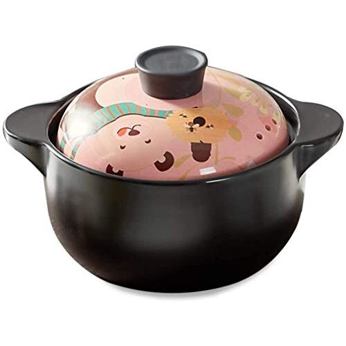 YIHANSS Kleipot Keramische stoofpot Braadpan Pot Priority Culture Braadpan Braadpan Hoge temperatuur keramische stoofpot met deksel Soeppan Dubbel handvat (Kleur: Wit a)