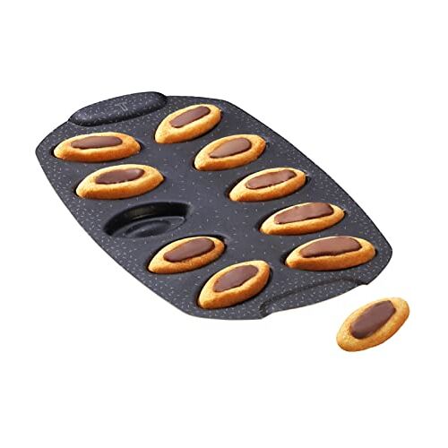 Tefal PerfectBake J5734202 Bakvorm met 10 schalen, anti-aanbaklaag, gerecycled en recyclebaar aluminium, voor bakwaren in goudkleuren, geproduceerd in Frankrijk, PerfectBake J5734202