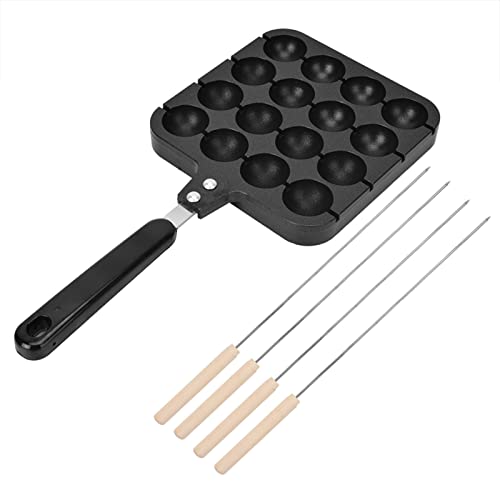 Raguso Anti-aanbak Takoyaki Grill Pan Plaat Koken Bakvorm Lade Takoyaki Octopus Ei Pot met 4 Bakken Naald Thuis koken Bakken Tools