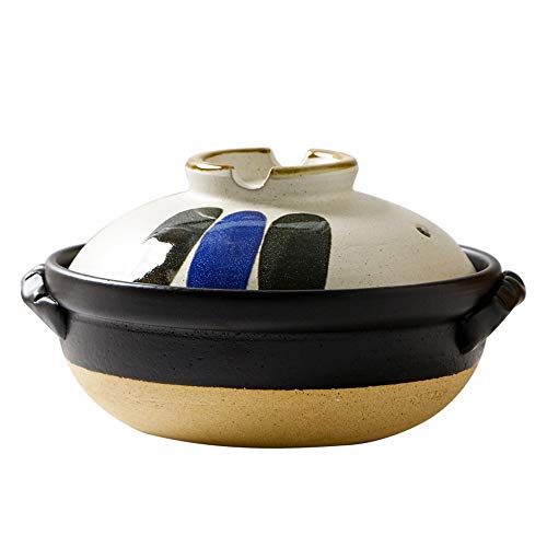 ZoRHac Braadpan, sudderpot, kleurrijke keramische hete pot, braadpan met deksel, kleine ronde aardewerken klei stoofpot, rijstkoker for stoofpotsoepnoedels-0,9L (Size : 1.7L)