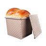 OGIBRIDI Brood Toast Mold met Cover Non-Stick Mini Pullman Brood Tin met Deksel Aluminium Vierkante Brood Pan Toast Brood Doos Kubus Broodblikken Sandwich Brood Pan voor Bakken 0.55bl