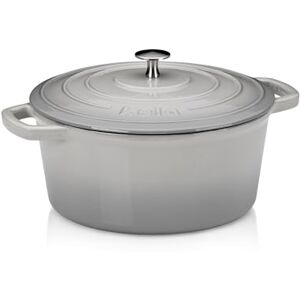 KELA Calido Gietijzeren Pan - 26cm, Lichtgrijs - Kookgerei KELA Calido Gietijzeren Pan - 26cm, Lichtgrijs - Kookgerei