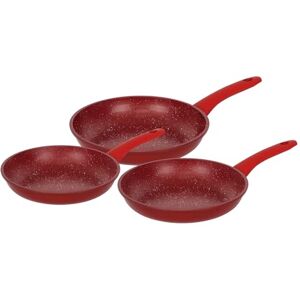 Herzberg Rood Marmer Beklede Koekenpan Set - Kookgerei Set Herzberg Rood Marmer Beklede Koekenpan Set - Kookgerei Set