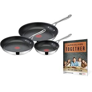 Tefal E304S3.TOG Jamie Oliver Cook's Direct On 3-delige braadpannenset 20/24/28 cm geschikt voor inductie vaatwasmachinebestendig thermosignaal roestvrij staal Tefal E304S3.TOG Jamie Oliver Cook's Direct On 3-delige braadpannenset 20/24/28 cm geschikt voor inductie vaatwasmachinebestendig thermosignaal roestvrij staal