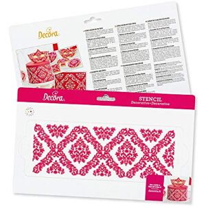 Decora Damascato Taart Sjabloon - 10x30cm Transparant Decora Damascato Taart Sjabloon - 10x30cm Transparant