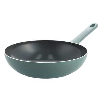 GreenChef Tones Wokpan met Keramische Antiaanbaklaag, 28 cm, Inductiegeschikt, PFAS-Vrij, Ovenbestendig 200 °C, Vaatwasmachinebestendig, Smokey Blue GreenChef Tones Wokpan met Keramische Antiaanbaklaag, 28 cm, Inductiegeschikt, PFAS-Vrij, Ovenbestendig 200 °C, Vaatwasmachinebestendig, Smokey Blue