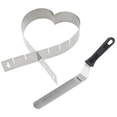 Westmark 1 hartvorm, variabel verstelbaar, zonder bodem + 1 hoekpalet, 22 cm, roestvrij staal/kunststof, zilver/zwart, 313422E8 Westmark 1 hartvorm, variabel verstelbaar, zonder bodem + 1 hoekpalet, 22 cm, roestvrij staal/kunststof, zilver/zwart, 313422E8