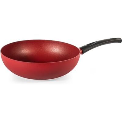 H&H Wok Antiaderente Absolute Red Cm 28 H&H Wok Antiaderente Absolute Red Cm 28