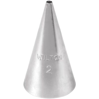 Wilton 418-2 tuit (Decorating Tip) -# 2-rond, roestvrij metaal, zilver, standaard Wilton 418-2 tuit (Decorating Tip) -# 2-rond, roestvrij metaal, zilver, standaard