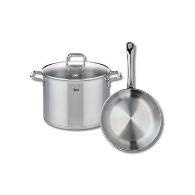 FACKELMANN ELO 9692650 2-delige pannenset, set van 1 kookpan 24 cm en 1 kookpan 26 cm Elo Profi citrien, roestvrij staal, inductie FACKELMANN ELO 9692650 2-delige pannenset, set van 1 kookpan 24 cm en 1 kookpan 26 cm Elo Profi citrien, roestvrij staal, inductie