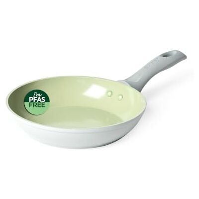 Salter BW09276 Earth 20cm Frying Pan – Healthy Ceramic Non-Stick Coating, PFAS-Free Induction Cookware, Small Aluminium Egg Pancake Cooking Skillet, Easy Clean, PFOA/PTFE-Free, Stay Cool Handle, Green Salter BW09276 Earth 20cm Frying Pan – Healthy Ceramic Non-Stick Coating, PFAS-Free Induction Cookware, Small Aluminium Egg Pancake Cooking Skillet, Easy Clean, PFOA/PTFE-Free, Stay Cool Handle, Green