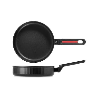 H&H Bruno Barbieri Antiaanbakpan, 20 cm, pluon coating, elegant design, geschikt voor inductie H&H Bruno Barbieri Antiaanbakpan, 20 cm, pluon coating, elegant design, geschikt voor inductie