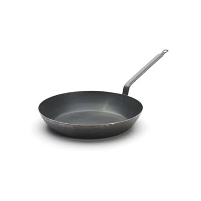 DE BUYER Coupe Lyonnaise koekenpan blauw metaal, roestvrij staal, zwart, diamètre 32 DE BUYER Coupe Lyonnaise koekenpan blauw metaal, roestvrij staal, zwart, diamètre 32