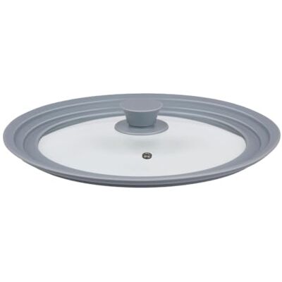 alpina Universeel Glazen Deksel Pannendeksel met Siliconen Rand Anti Spatdeksel voor Pannen Glazen Deksel 24cm/26cm/28cm Vaatwasserbestendig alpina Universeel Glazen Deksel Pannendeksel met Siliconen Rand Anti Spatdeksel voor Pannen Glazen Deksel 24cm/26cm/28cm Vaatwasserbestendig