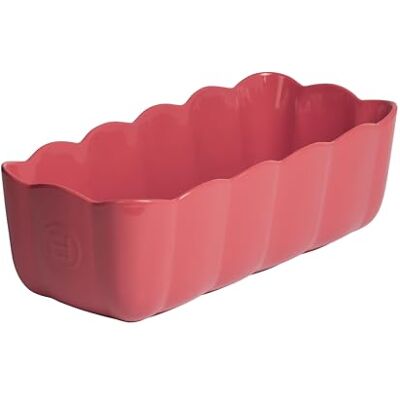 Emile Henry Cakevorm van keramiek, roze, 28, x 13 x 9 cm Emile Henry Cakevorm van keramiek, roze, 28, x 13 x 9 cm