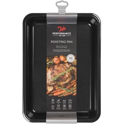 Tala Performance Braadslede met schenktuit, grote ovenschaal van koolstofstaal met Eclipse antiaanbaklaag, voor braden en ovengerechten, 34,5 x 24,3 x 6,1 cm Tala Performance Braadslede met schenktuit, grote ovenschaal van koolstofstaal met Eclipse antiaanbaklaag, voor braden en ovengerechten, 34,5 x 24,3 x 6,1 cm