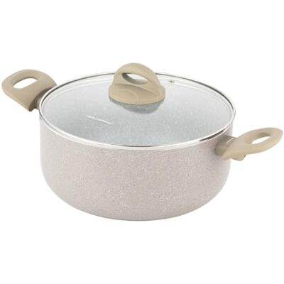Florina Aluminiumtopf ISLA 4,1L I 24 cm I Aluminium Kochtopf mit Antihaftbeschichtung Schnelles und gleichmäßiges Erhitzen Soft-Touch-Griffe Ästhetisches Design Florina Aluminiumtopf ISLA 4,1L I 24 cm I Aluminium Kochtopf mit Antihaftbeschichtung Schnelles und gleichmäßiges Erhitzen Soft-Touch-Griffe Ästhetisches Design