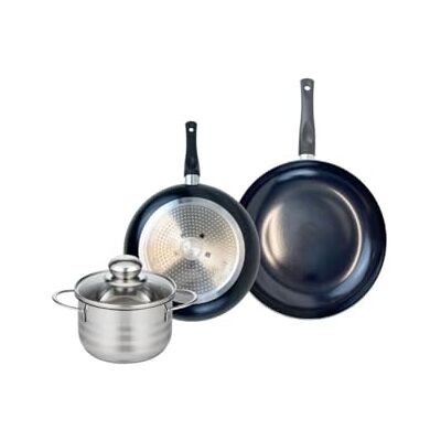 FACKELMANN ELO 9721850 Kookpannenset, 3-delig, 2-delige pannenset, 20 en 24 cm en 1 kookpan 14 cm, Elo Prima glanzend, roestvrij staal, inductie FACKELMANN ELO 9721850 Kookpannenset, 3-delig, 2-delige pannenset, 20 en 24 cm en 1 kookpan 14 cm, Elo Prima glanzend, roestvrij staal, inductie